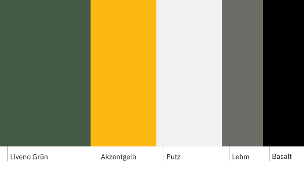 Farbauswahl für die Marke Liveno.