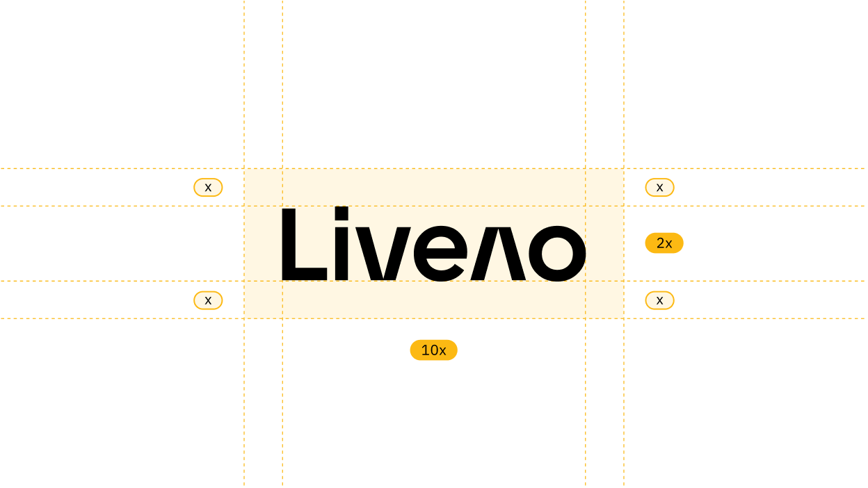 Minimalistisches Logo-Design der digitalen Hausverwaltung Liveno mit stilisiertem Dach-Symbol.